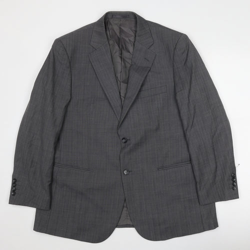 Brook Taverner Mens Grey Wool Jacket Suit Jacket Size 42 Regular