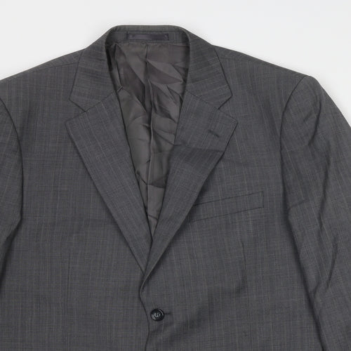 Brook Taverner Mens Grey Wool Jacket Suit Jacket Size 42 Regular