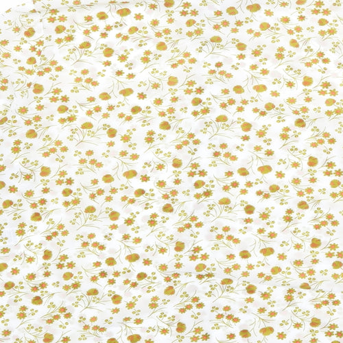 Marks and Spencer Womens White Floral Polyester Basic Button-Up Size 16 Collared