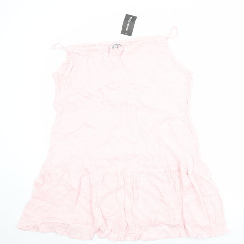 Debenhams Womens Pink Viscose Slip Dress Size 8 Round Neck Pullover - Size 8-10