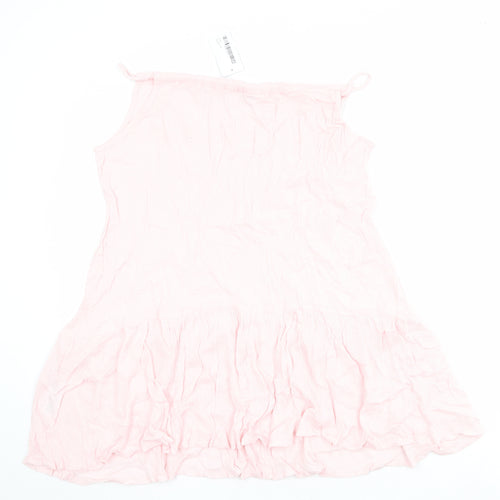 Debenhams Womens Pink Viscose Slip Dress Size 8 Round Neck Pullover - Size 8-10