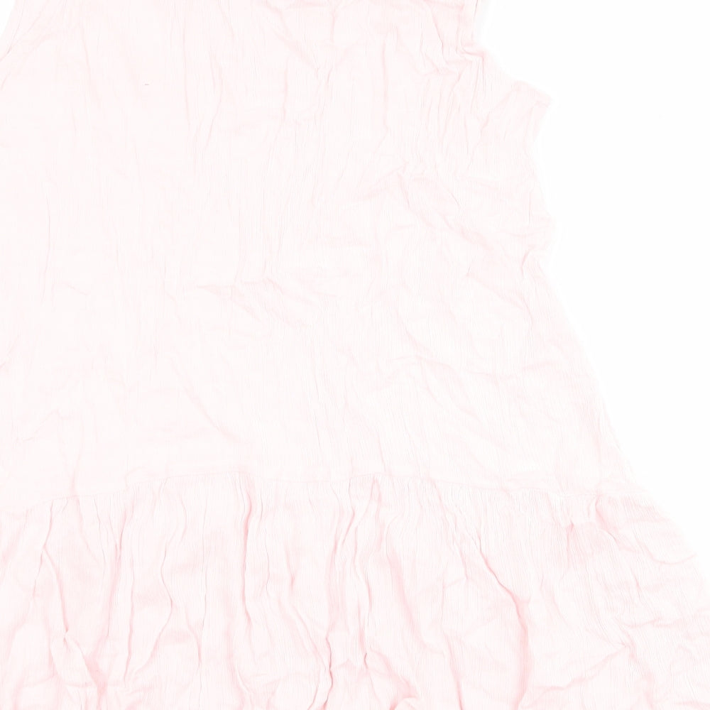 Debenhams Womens Pink Viscose Slip Dress Size 8 Round Neck Pullover - Size 8-10