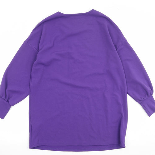 Very Womens Purple Polyester Pullover Sweatshirt Size 14 Pullover
