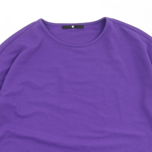 Very Womens Purple Polyester Pullover Sweatshirt Size 14 Pullover