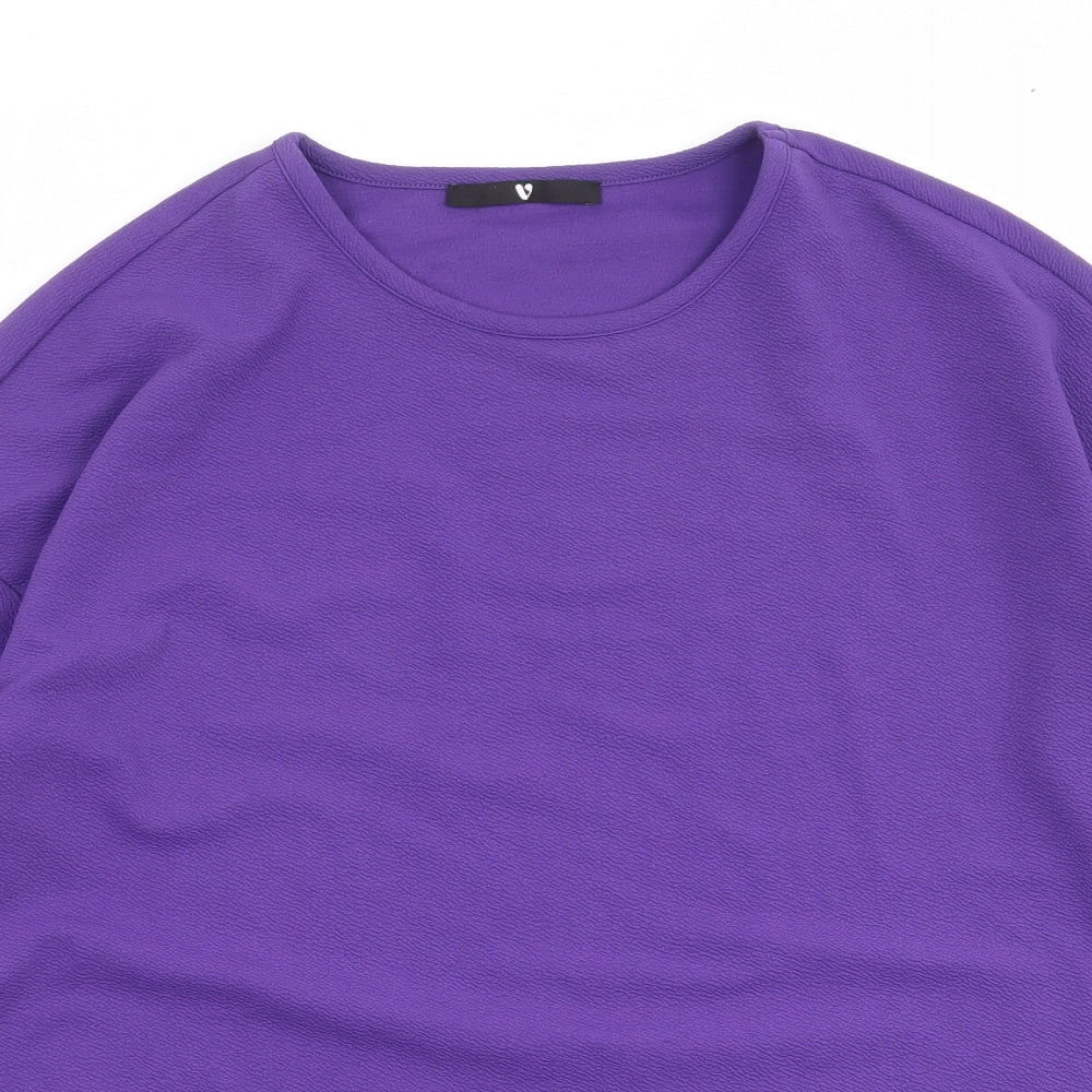 Very Womens Purple Polyester Pullover Sweatshirt Size 14 Pullover