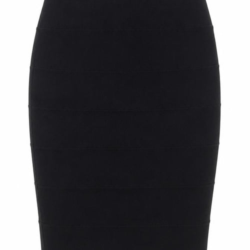 Topshop Womens Black Polyester Straight & Pencil Skirt Size 12 Zip