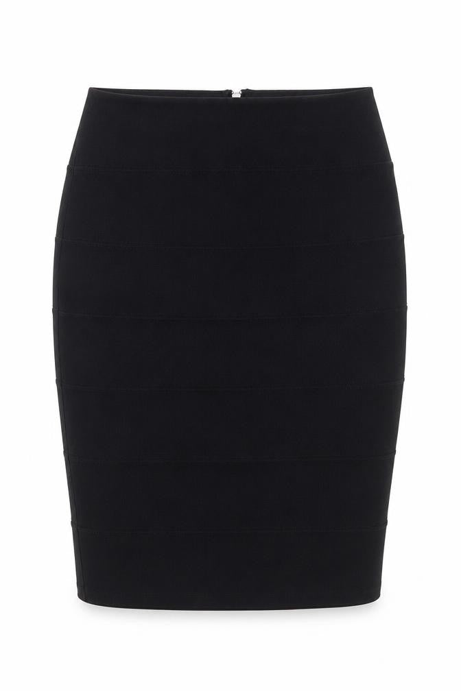 Topshop Womens Black Polyester Straight & Pencil Skirt Size 12 Zip