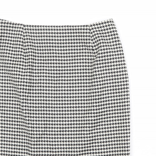 Precis Womens Black Geometric Wool A-Line Skirt Size 12 Zip