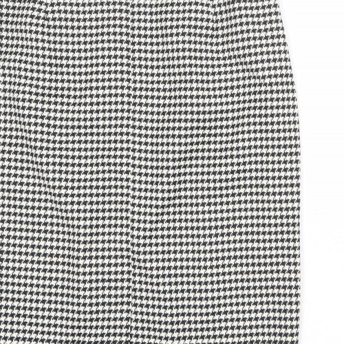 Precis Womens Black Geometric Wool A-Line Skirt Size 12 Zip