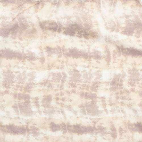 PRETTYLITTLETHING Womens Beige Geometric Polyester Swing Skirt Size 10 - Tie Dye Pattern