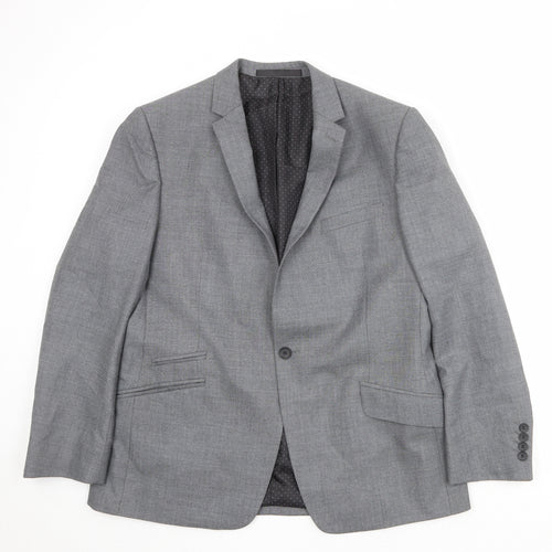 Marks and Spencer Mens Grey Polyester Jacket Suit Jacket Size 42 Regular