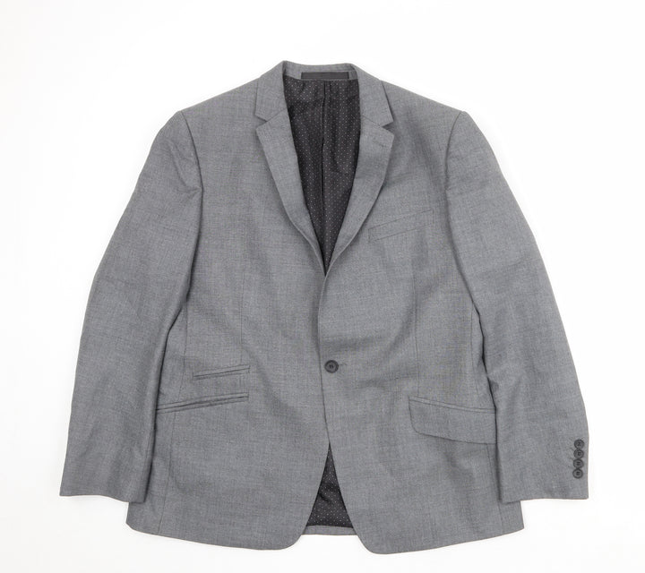 Marks and Spencer Mens Grey Polyester Jacket Suit Jacket Size 42 Regular