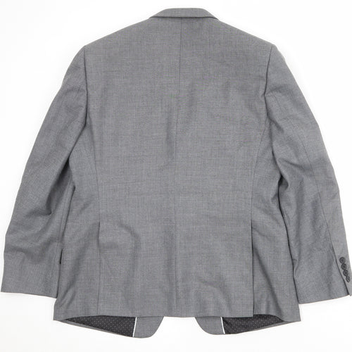 Marks and Spencer Mens Grey Polyester Jacket Suit Jacket Size 42 Regular
