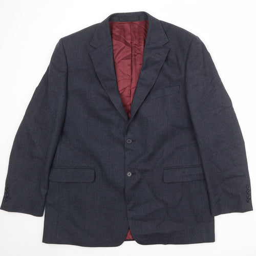 Marks and Spencer Mens Blue Wool Jacket Suit Jacket Size 44 Regular