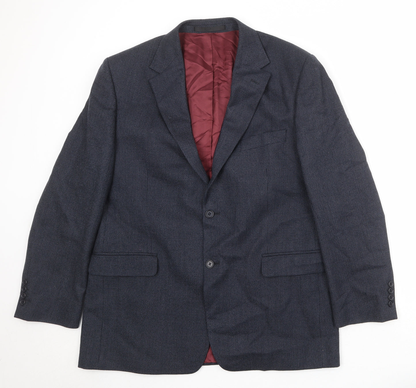 Marks and Spencer Mens Blue Wool Jacket Suit Jacket Size 44 Regular