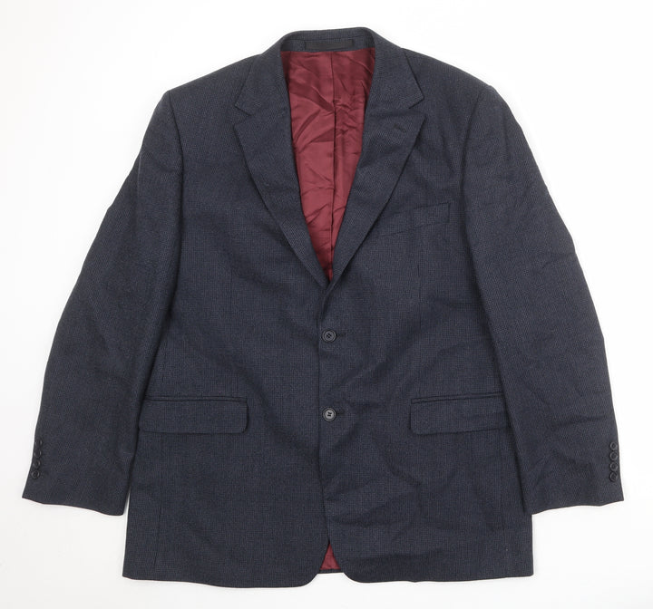 Marks and Spencer Mens Blue Wool Jacket Suit Jacket Size 44 Regular