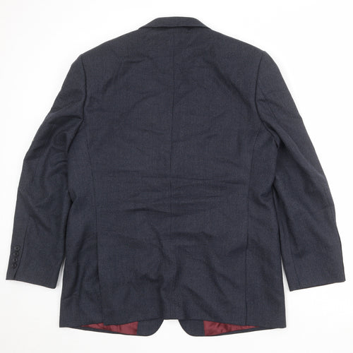 Marks and Spencer Mens Blue Wool Jacket Suit Jacket Size 44 Regular