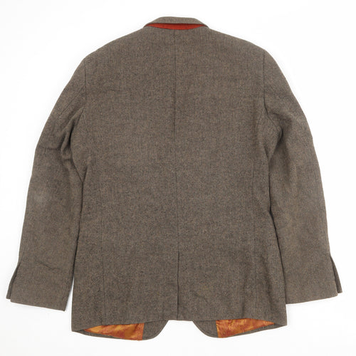 Marks and Spencer Mens Brown Polyester Jacket Blazer Size 40 Regular