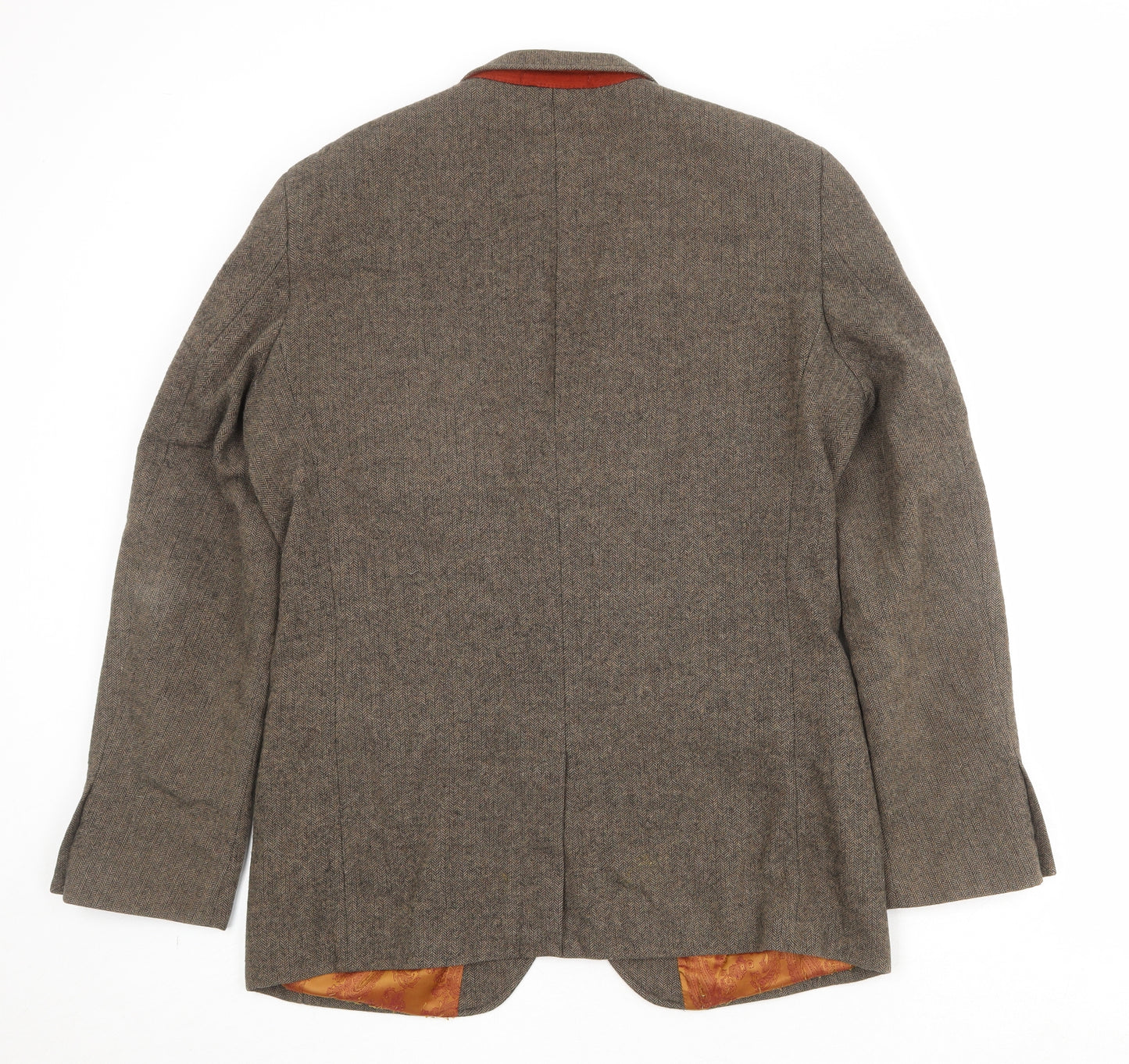 Marks and Spencer Mens Brown Polyester Jacket Blazer Size 40 Regular