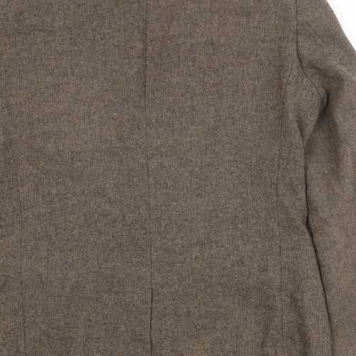 Marks and Spencer Mens Brown Polyester Jacket Blazer Size 40 Regular