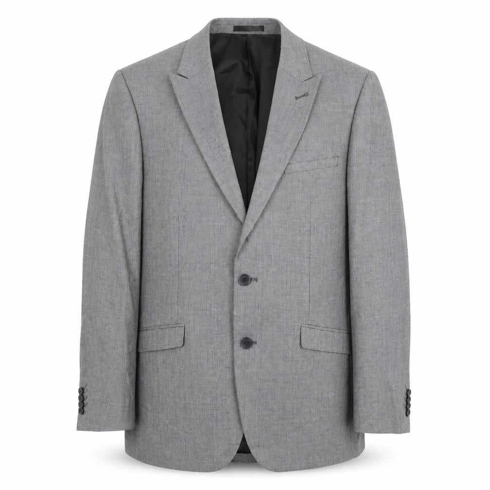 Front view of ONESIX5IVE5ive men’s grey polyester jacket suit jacket, size 40, regular