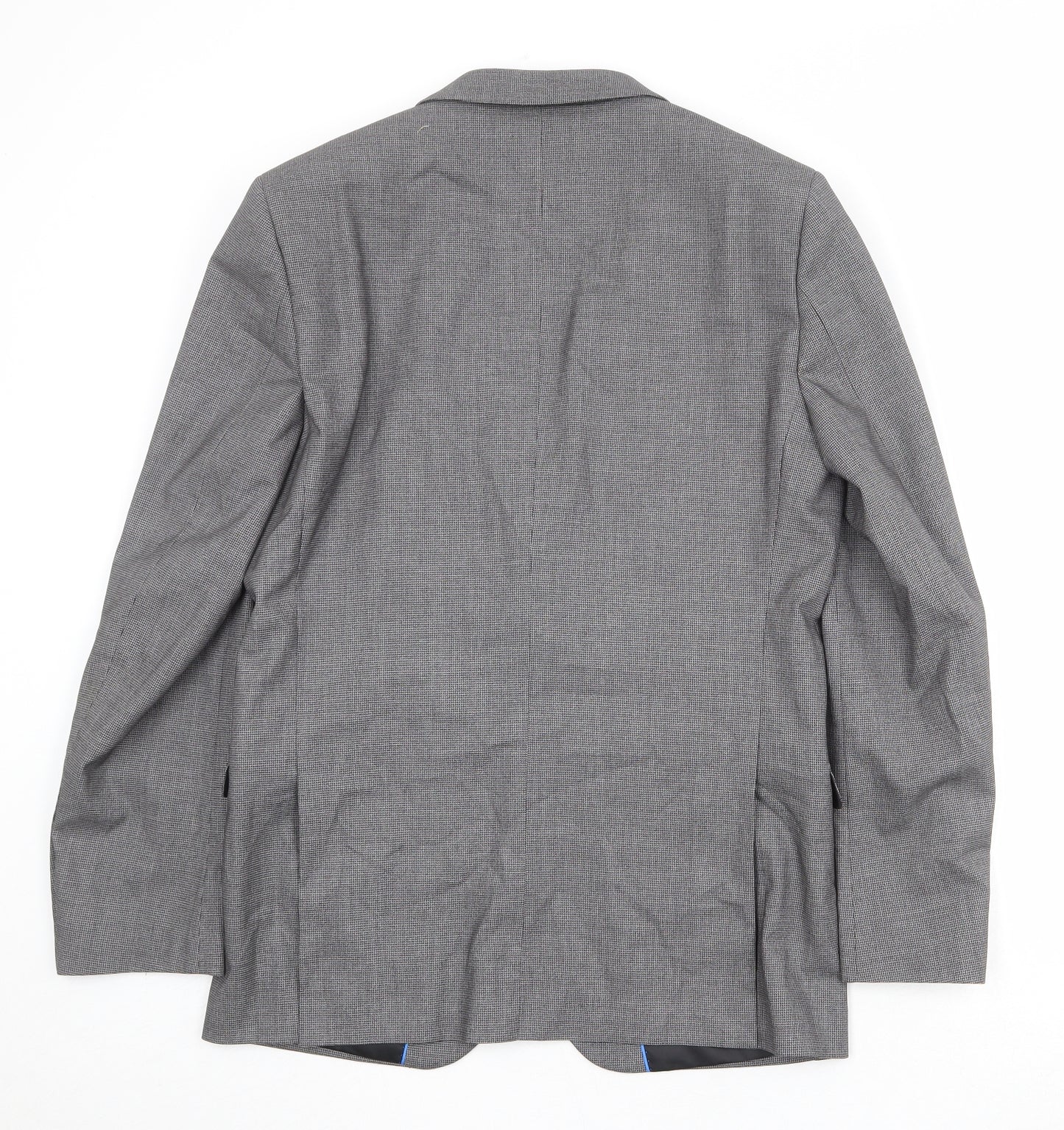 OneSix5ive Mens Grey Polyester Jacket Suit Jacket Size 40 Regular
