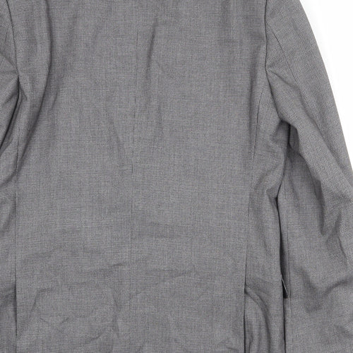OneSix5ive Mens Grey Polyester Jacket Suit Jacket Size 40 Regular