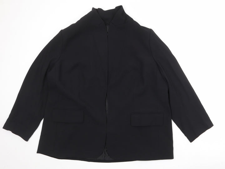 Marks and Spencer Womens Black Polyester Jacket Blazer Size 20