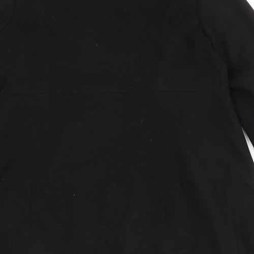 Marks and Spencer Womens Black Pea Coat Coat Size 16 Button