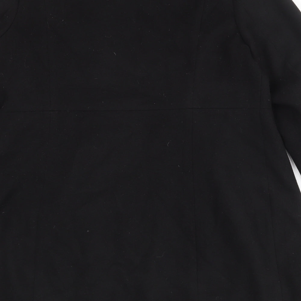 Marks and Spencer Womens Black Pea Coat Coat Size 16 Button