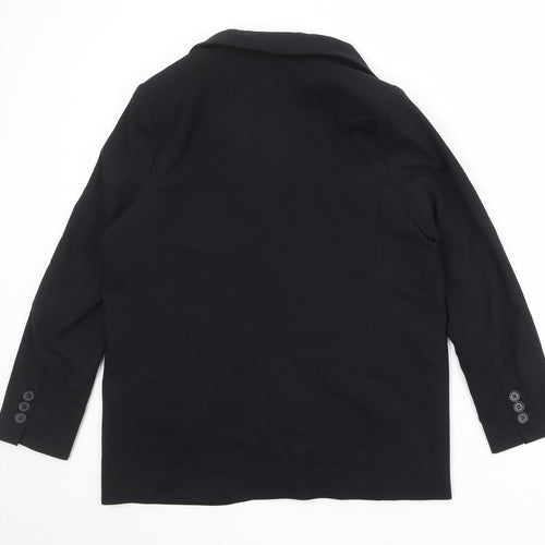 Marks and Spencer Womens Black Polyester Jacket Suit Jacket Size 14