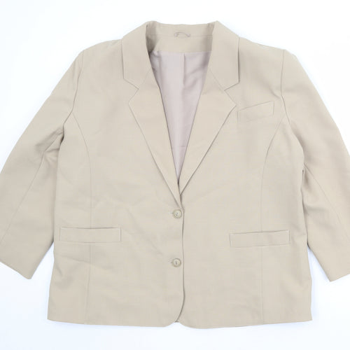 Debenhams Womens Beige Polyester Jacket Blazer Size 18