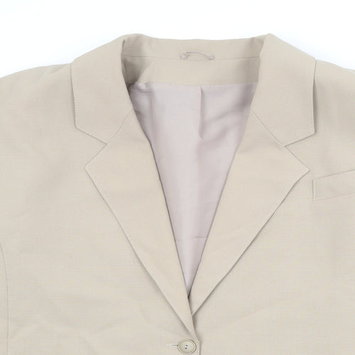 Debenhams Womens Beige Polyester Jacket Blazer Size 18