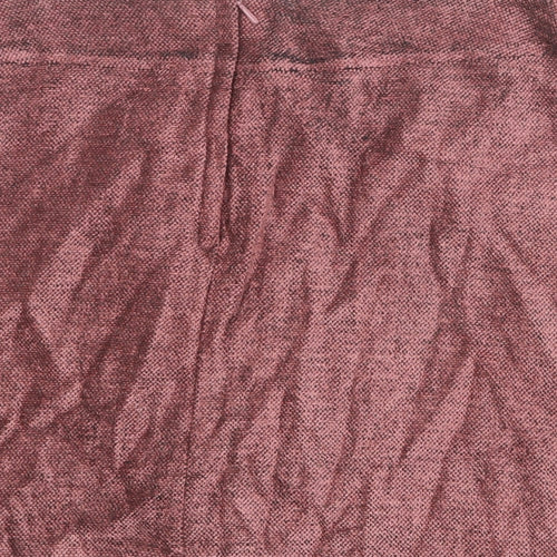 St Michael Womens Pink Wool A-Line Skirt Size 12 Zip