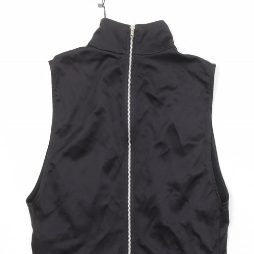 Zara Womens Black Viscose Basic Tank Size M Mock Neck