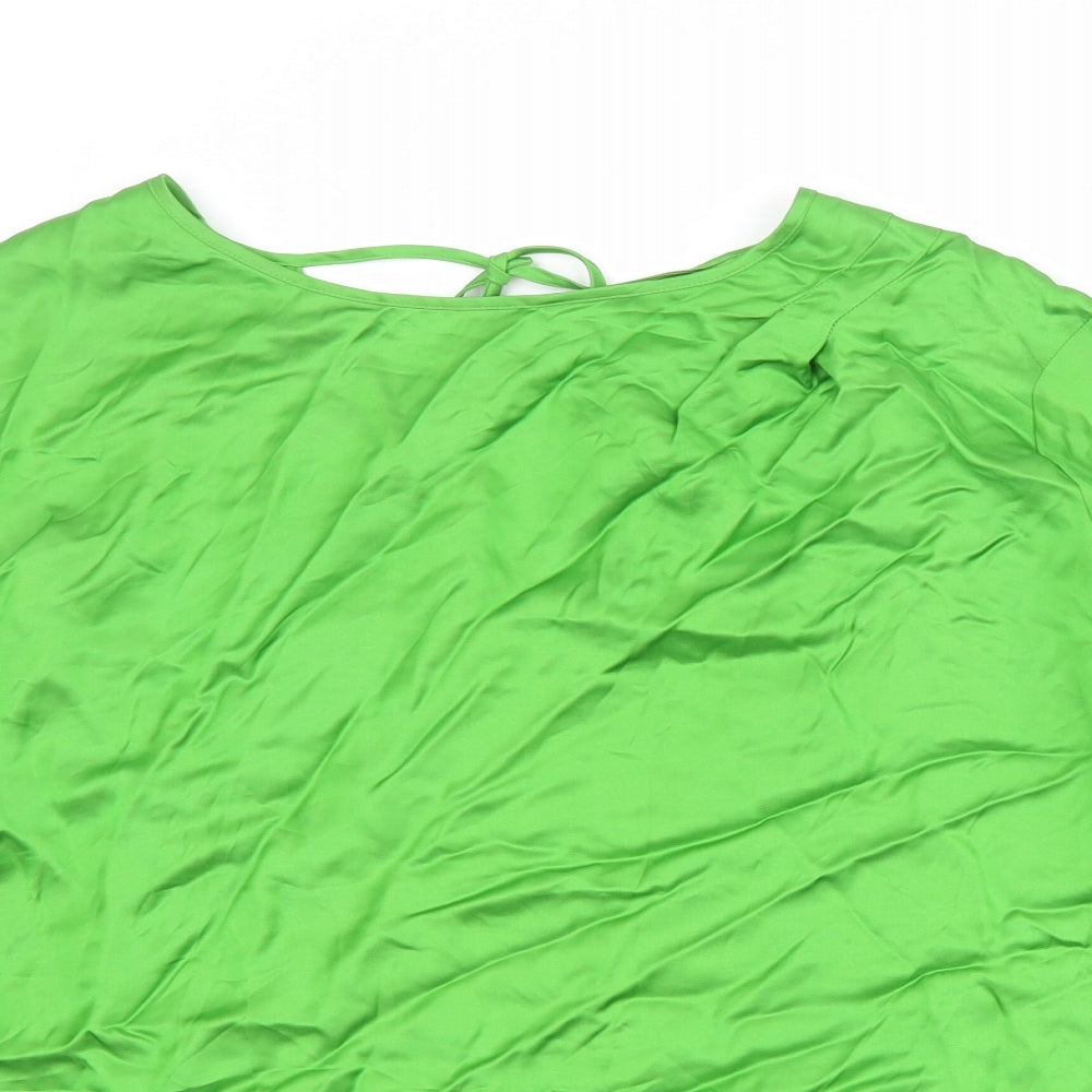 Autograph Womens Green Viscose Basic Blouse Size 20 Round Neck