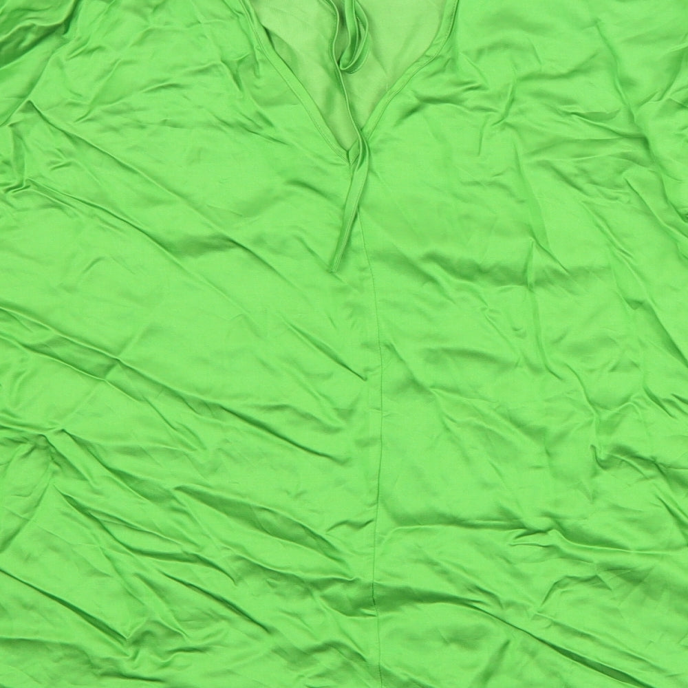 Autograph Womens Green Viscose Basic Blouse Size 20 Round Neck