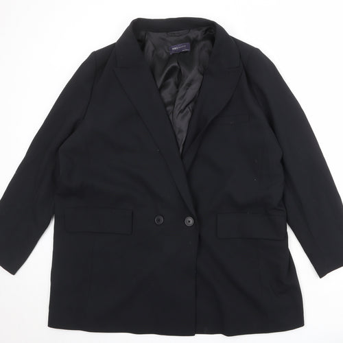 Marks and Spencer Womens Black Polyester Jacket Suit Jacket Size 20