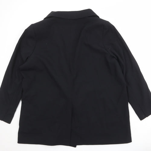 Marks and Spencer Womens Black Polyester Jacket Suit Jacket Size 20