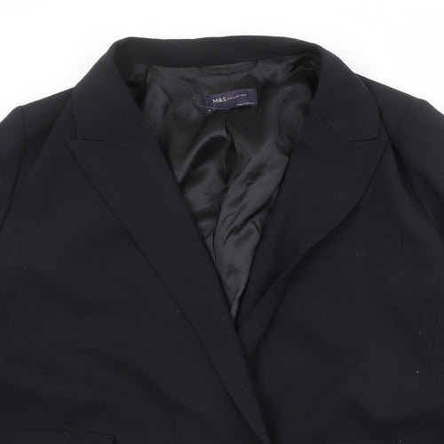 Marks and Spencer Womens Black Polyester Jacket Suit Jacket Size 20