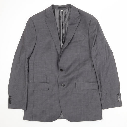 Autograph Mens Grey Wool Jacket Suit Jacket Size 40 Regular