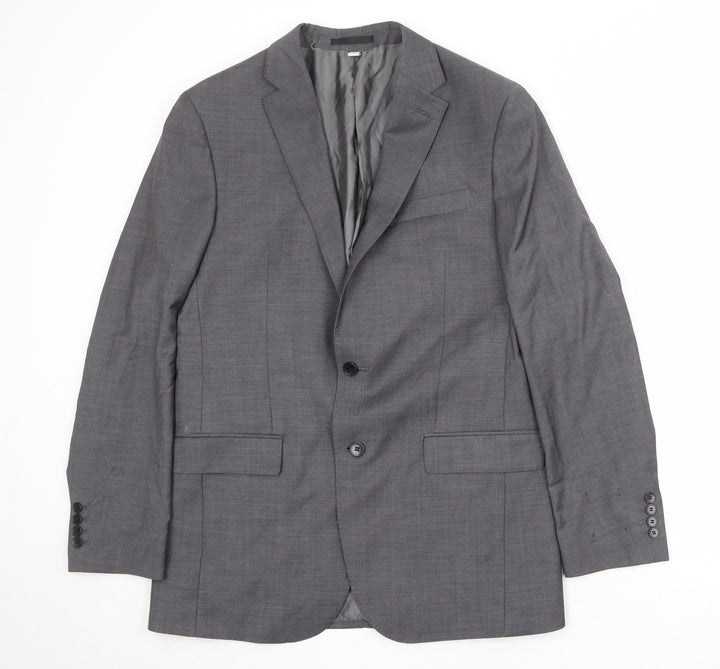 Autograph Mens Grey Wool Jacket Suit Jacket Size 40 Regular