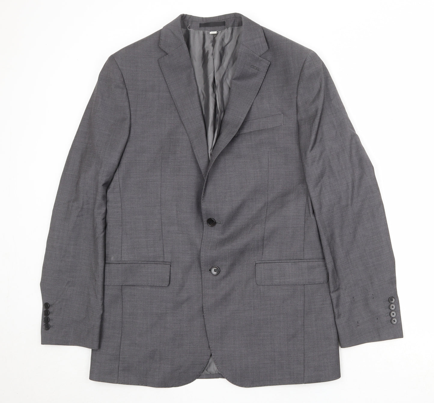 Autograph Mens Grey Wool Jacket Suit Jacket Size 40 Regular
