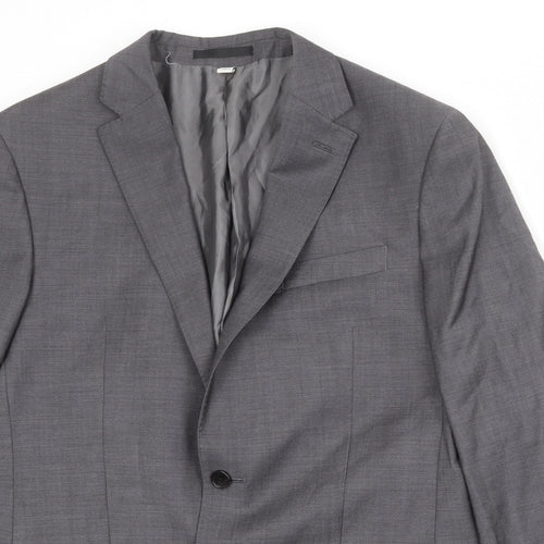 Autograph Mens Grey Wool Jacket Suit Jacket Size 40 Regular