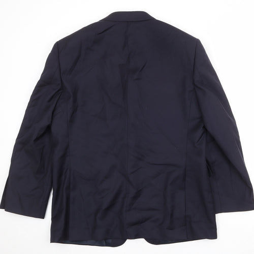 Austin Reed Mens Blue Wool Jacket Blazer Size 44 Regular