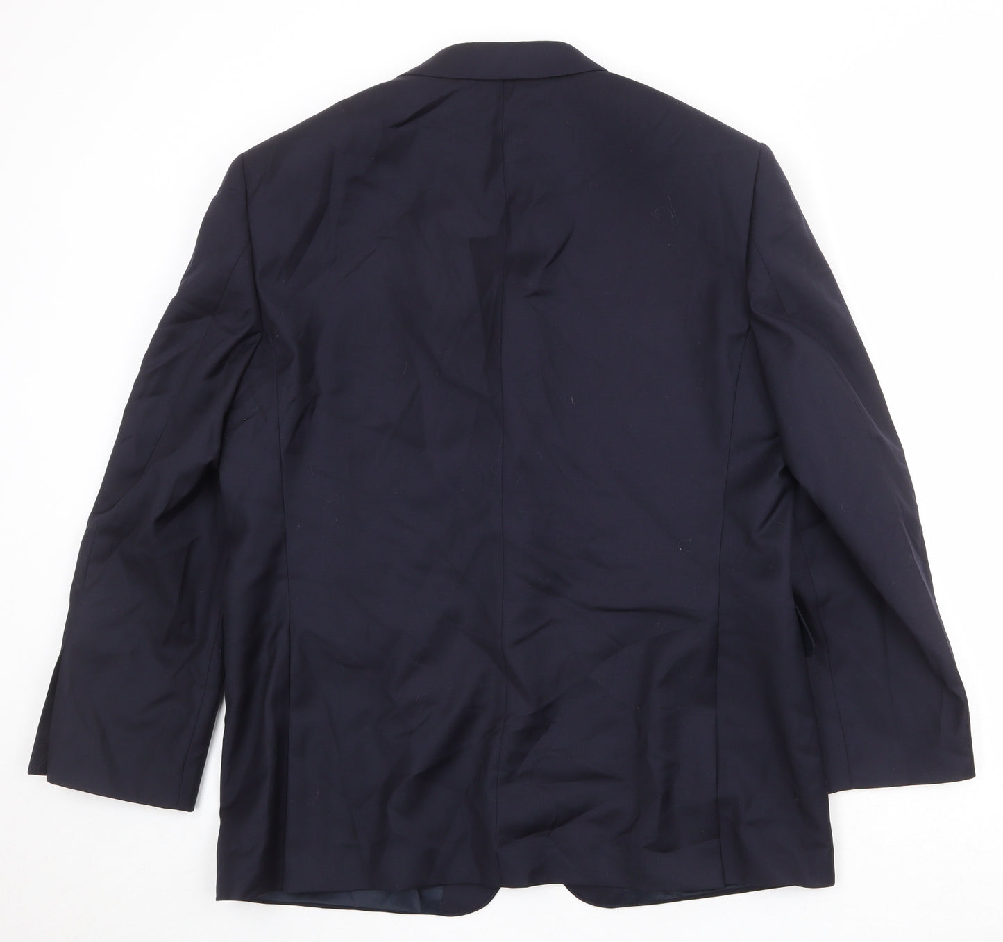 Austin Reed Mens Blue Wool Jacket Blazer Size 44 Regular