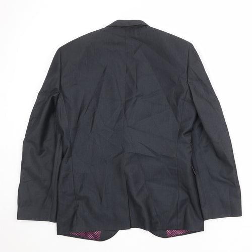 NEXT Mens Grey Polyester Jacket Suit Jacket Size 38 Regular