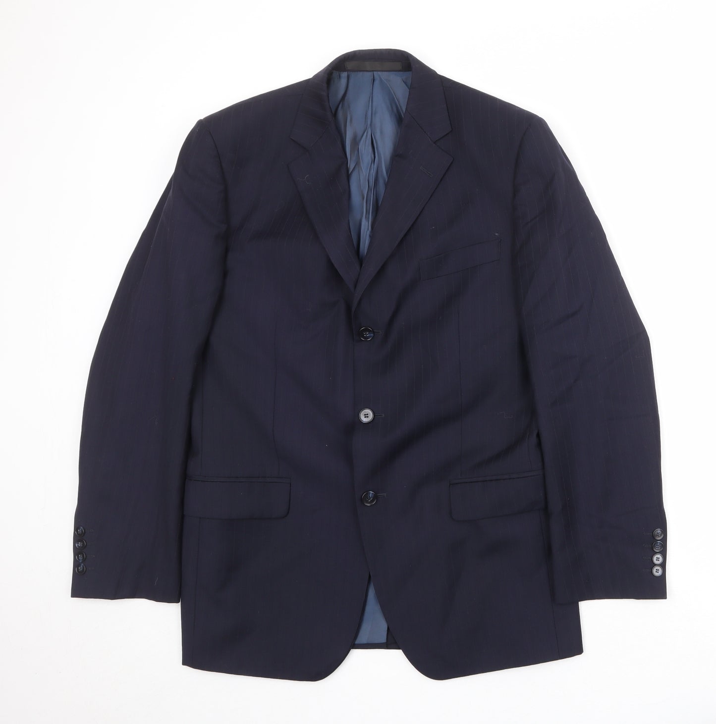 Marks and Spencer Mens Blue Wool Jacket Suit Jacket Size 40 Regular