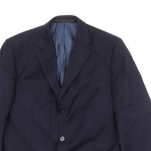 Marks and Spencer Mens Blue Wool Jacket Suit Jacket Size 40 Regular