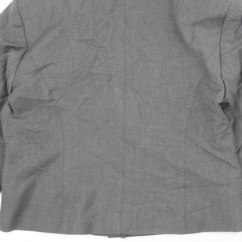 Jaeger Womens Grey Viscose Jacket Blazer Size 12